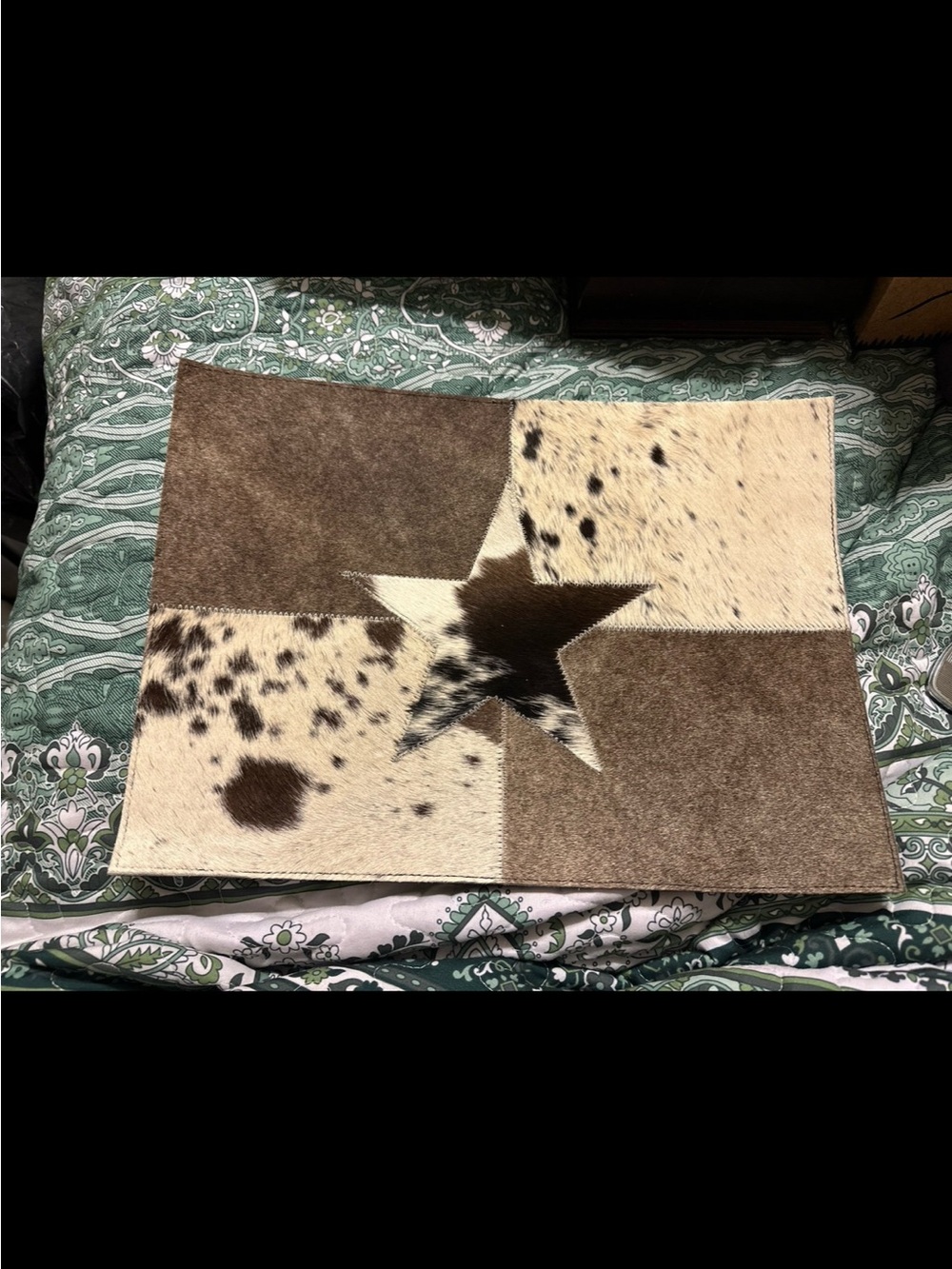 Cowhide placemat